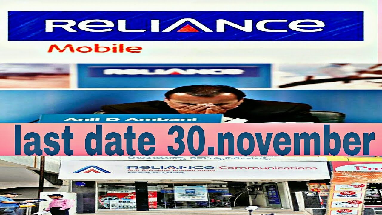 Reliance rcom is shutting down it's GSM 2g 3g Mobile : TV. DTH. Date 30 November
