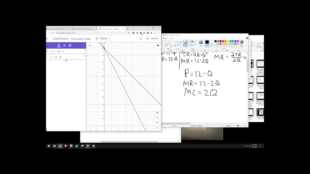How to solve for profit maximization from functions on a graphing calculator