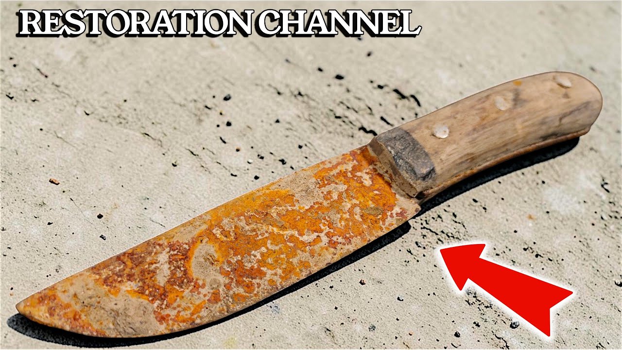 Extreme RUSTY KNIFE Restoration | Satisfying Restoration of a Heavily Corroded Hunting Knife
