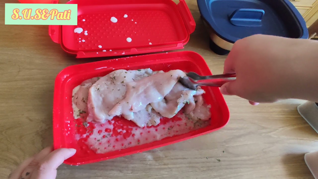 Pechuga de pollo a la plancha en Micropro Grill de Tupperware, super sabrosa