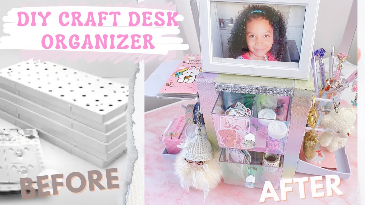 DIY Dollar Tree Pegboard Desk Organizer