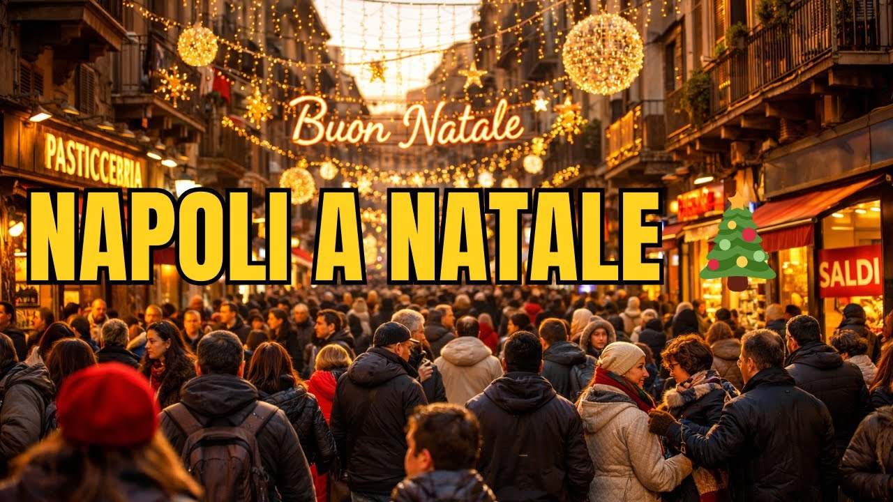 NAPOLI a Natale 🎄 | Via Toledo di Pomeriggio da Augusteo a Piazza Matteotti | 4K Walking Tour