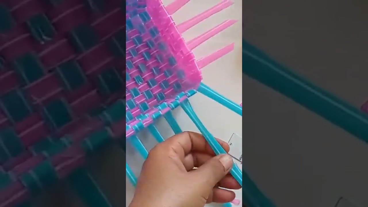 basket made of drinking straw