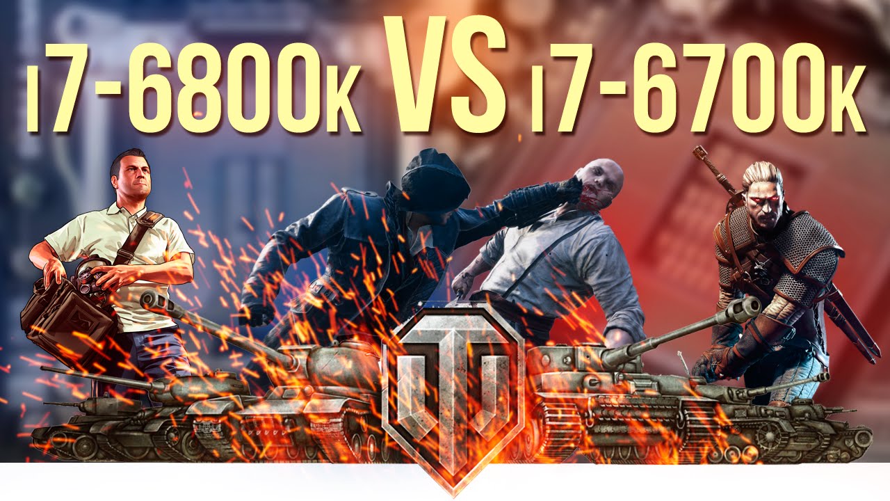 i7-6800K vs i7-6700K in 9 games (GTX 1070)