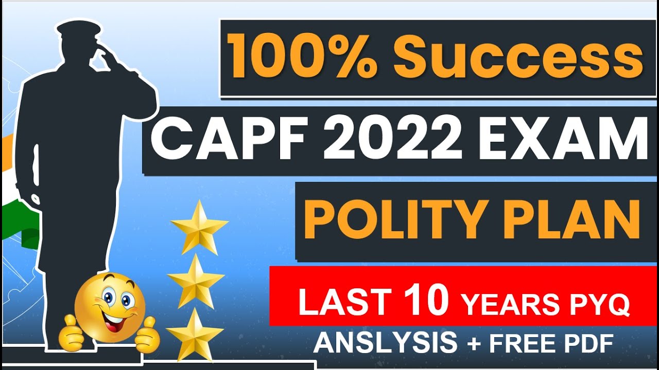 CAPF 2022 Strategy in 200 Days | POLITY Analysis Last 10 Years | CAPF Previous Year Questions