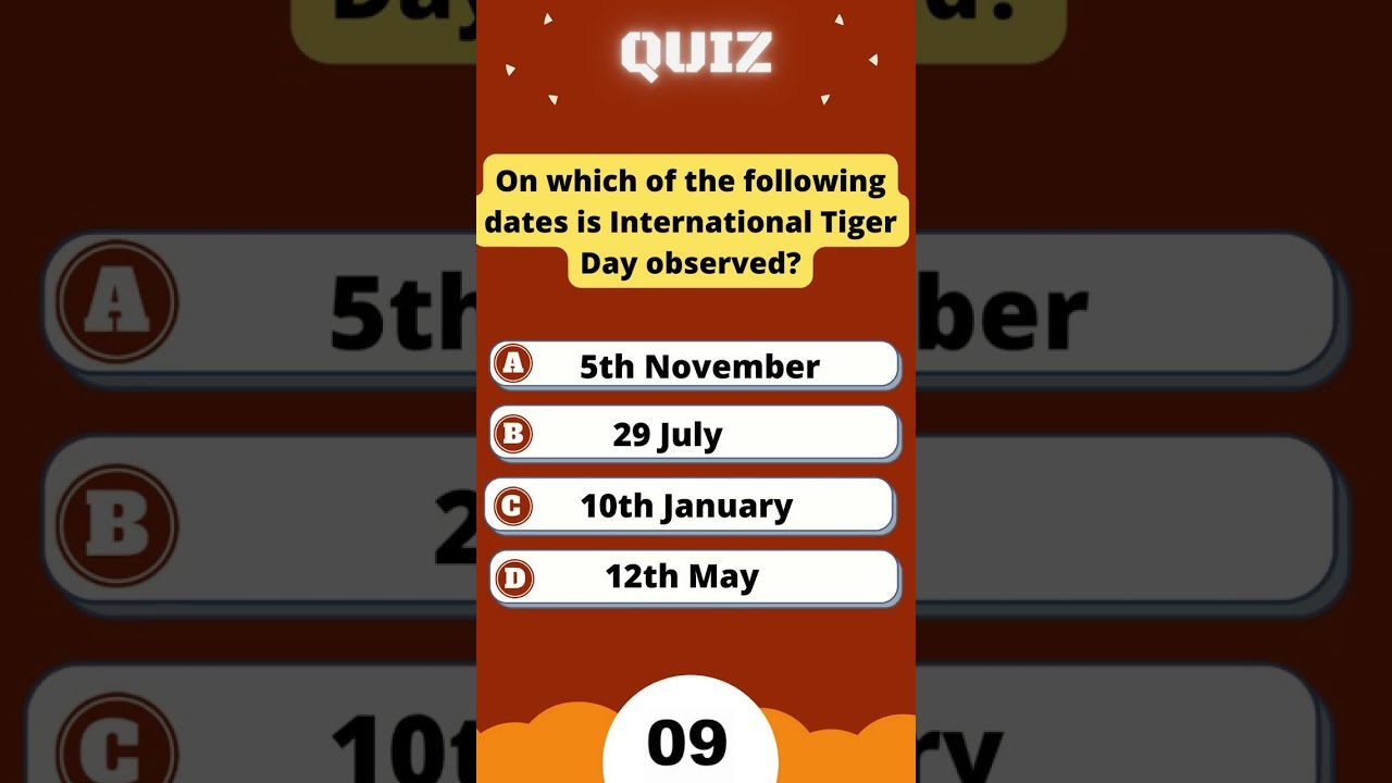 On which of the following dates is International Tigers Day observed?#shorts