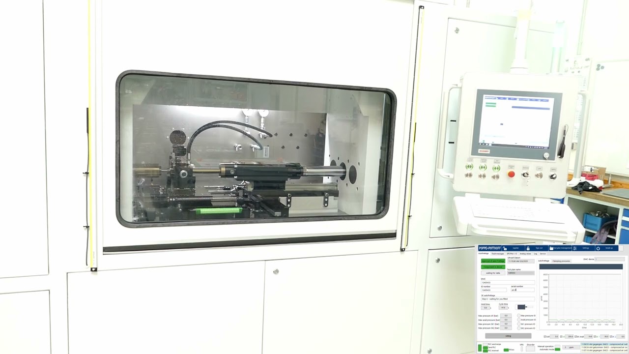 Autofrettage Cycle with Pressure Curve and Automatic Mounting