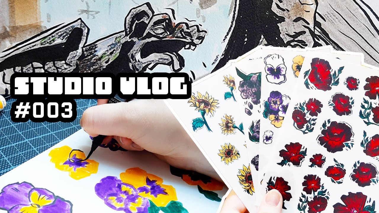 studio vlog 003 | a week of work [etsy/sketchbook/new art]