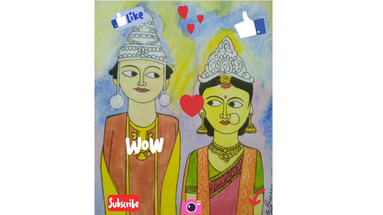 Bar- Bou(বড় বউ))-drawing in Water colour।। Artist Pradip Pal।।Suryadeep Art Gallery।।