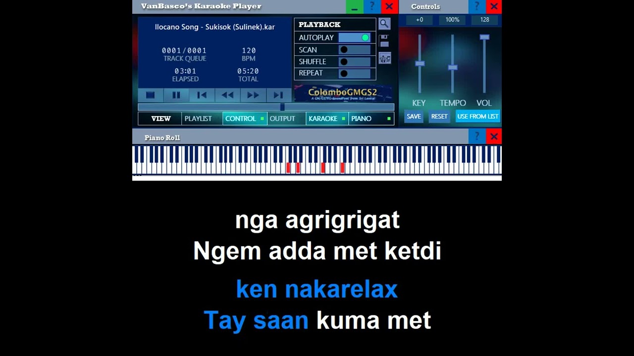 Ilocano Song - Sukisok (Sulinek) MIDI Karaoke Tracks