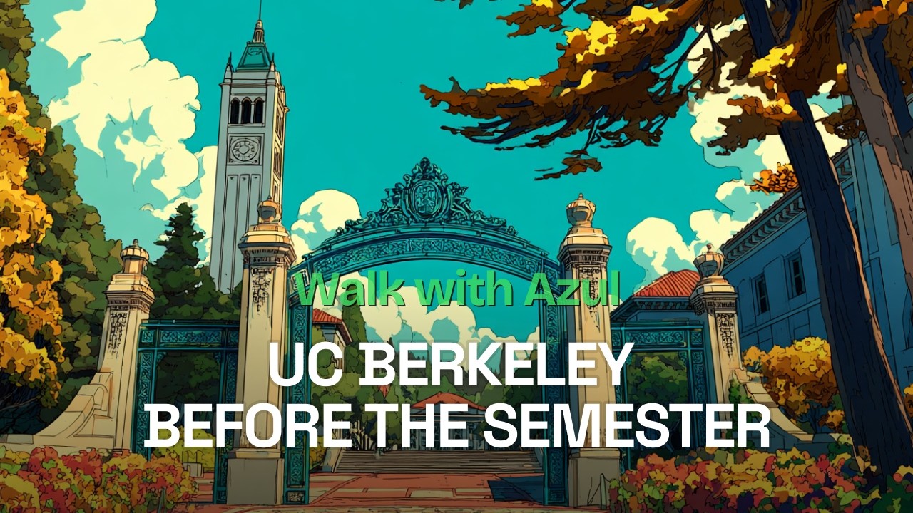 UC Berkeley before the semester | 4K HDR Walk with Azul the Husky