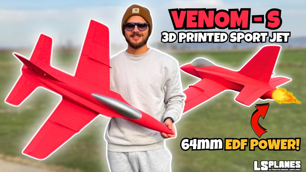 VENOM-S | 3D Printed Sport Jet with 64mm EDF &ndash; First Flights & Impressions