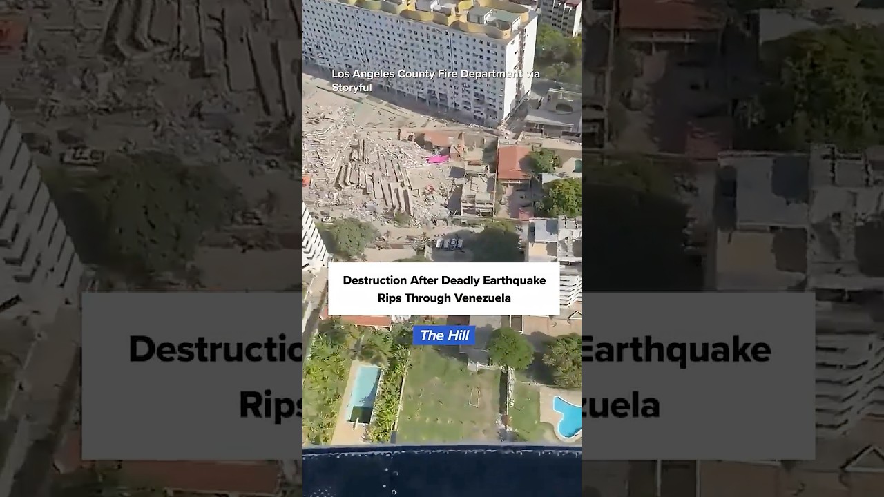 Extensive destruction in the wake of a deadly earthquake in Venezuela