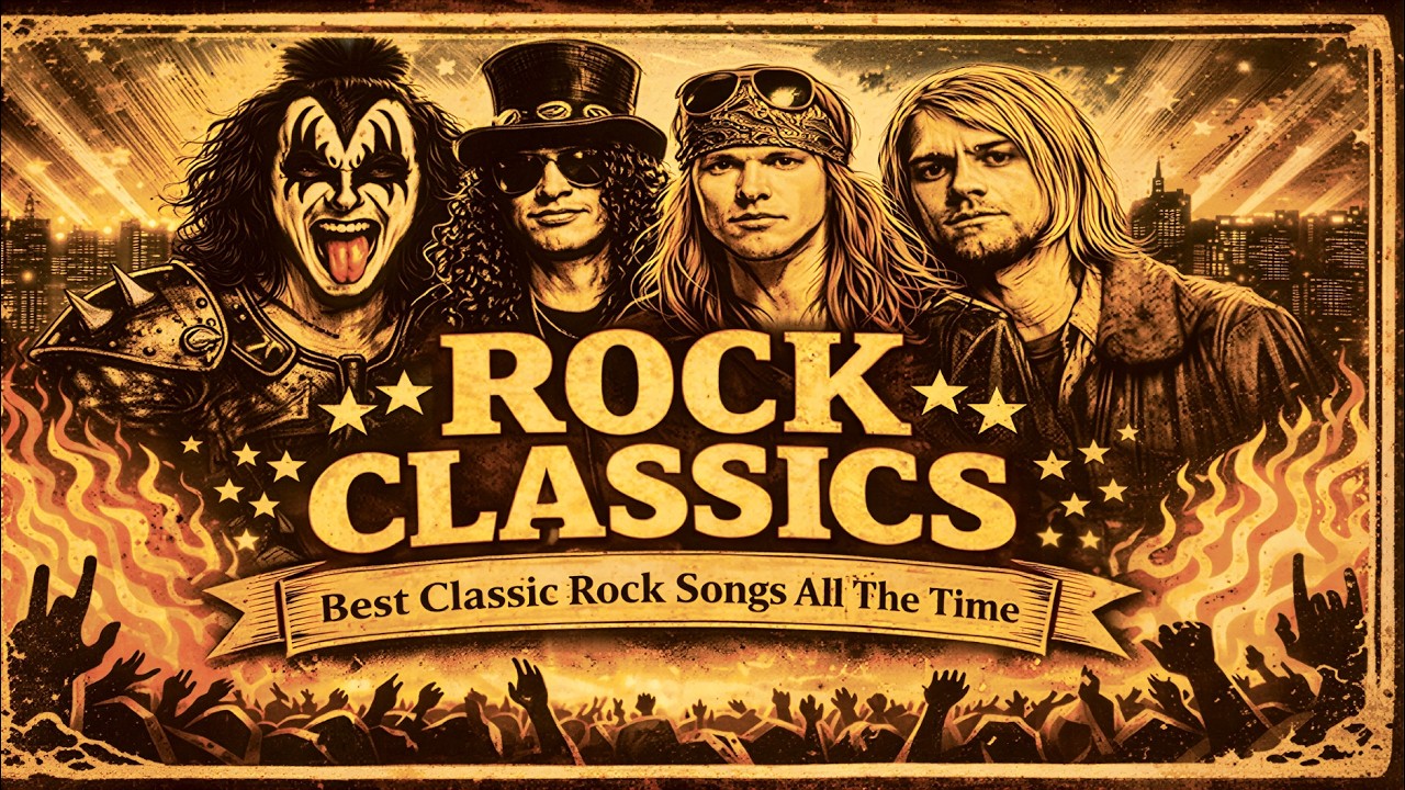 Best Classic Rock Songs Ever 🤘Guns N' Roses, Metallica, Nirvana, Bon Jovi 🎸 Non-Stop Legendary Hits