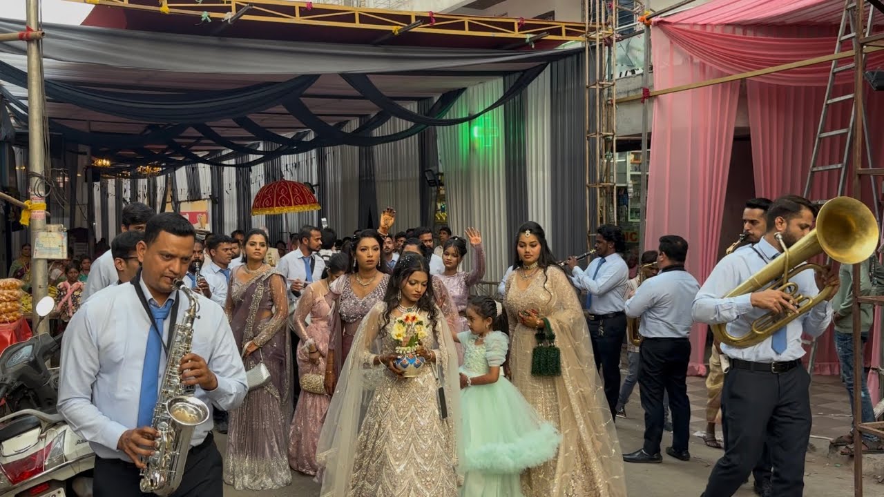 लग्न नेरुळ गाव | कोळीगीत लग्नगीत | श्री गणेश कला सर्कल ब्रास बँड करावे गाव 