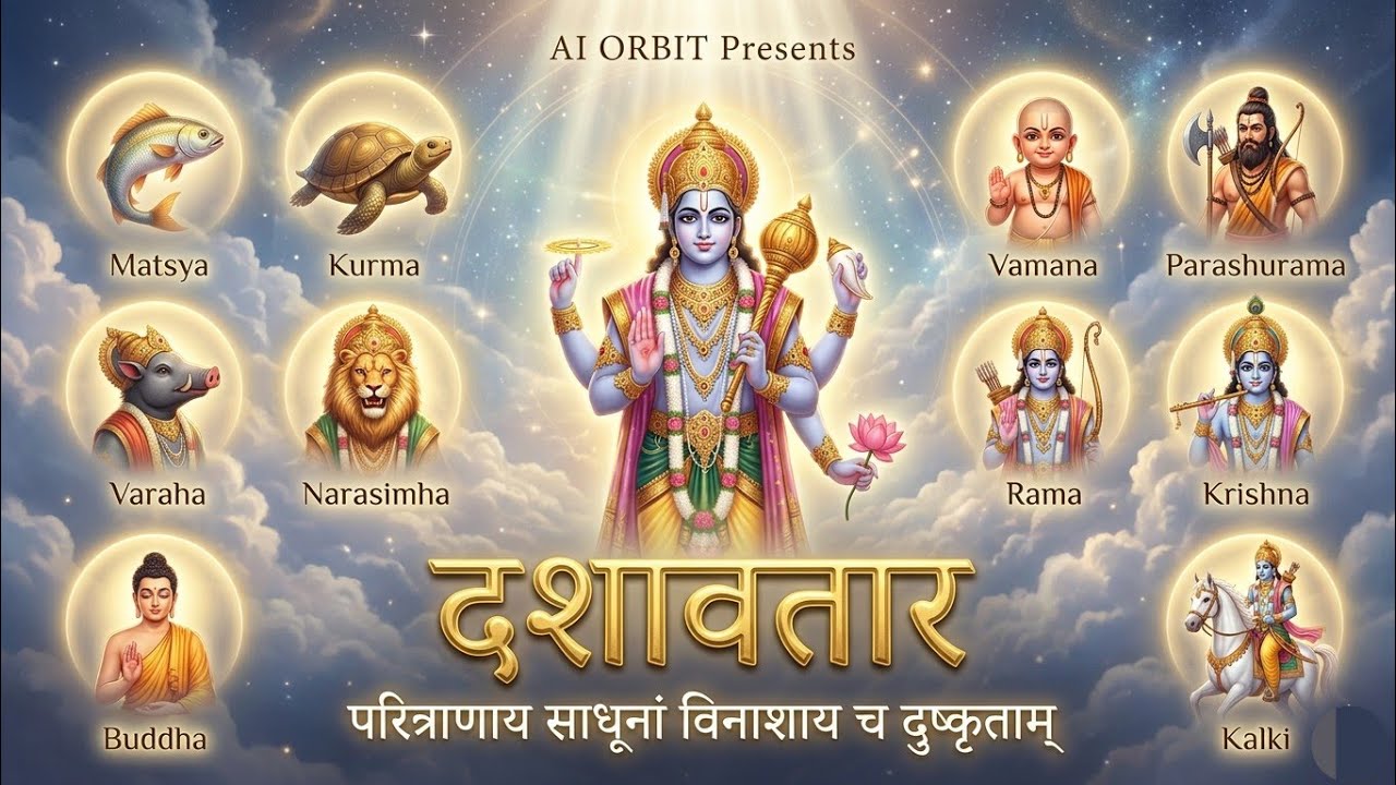 10 Avatars of Lord Vishnu | Dashavatara Incarnations of Lord Vishnu | Shri Hari Stotram