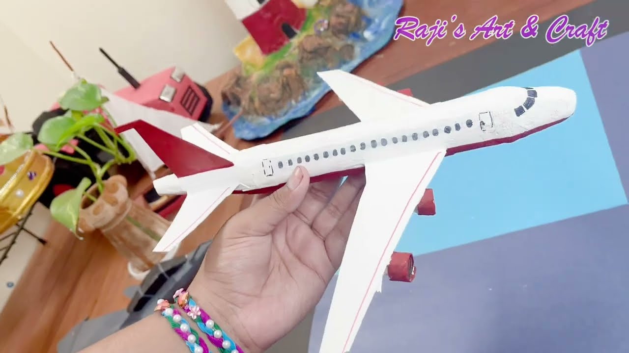 DIY 3D PAPER AIRPLANE / How to make an airplane by chart paper /craft ideas/ school project/