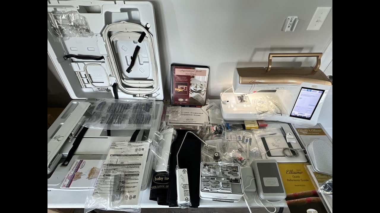 For Sale: Baby Lock Ellisimo Gold Sewing and Embroidery Machine with Kits 1 2 3 4