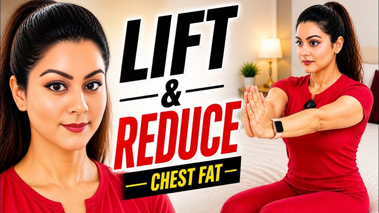 Reduce Breast Fat Naturally + Lift Up Breast Size For Total Beginners ( Easy + No Equipment )
