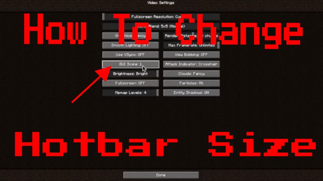 How to change Hotbar and Menu size in Minecraft Java Edition