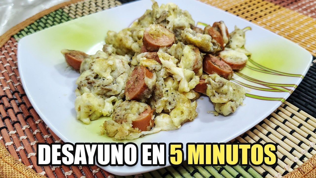 ✅ Receta de Huevos Revueltos con Salchicha y Queso (Paso a Paso)