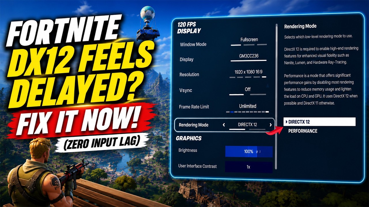 Fortnite DX12 Feels Delayed? Fix It NOW! (Zero Input Lag + Instant Response Guide)