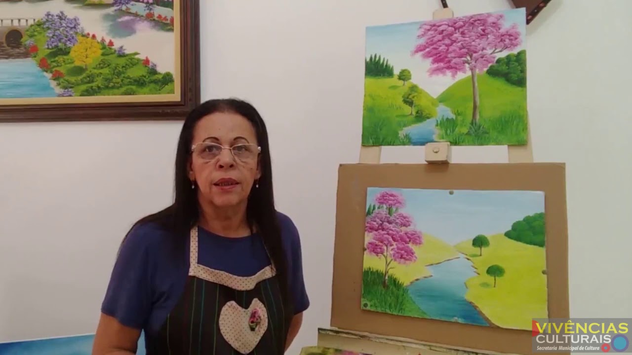 #4 PROFESSORA FIL&Oacute; CAMARGO - Pintura em primeiro plano.