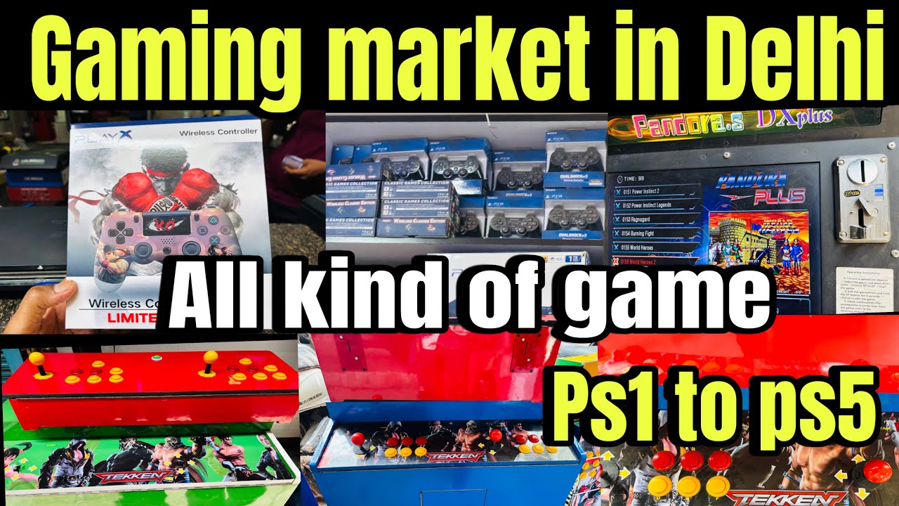 Cheapest Gaming Market in Delhi| All kind of Game PS1 to PS5| gaming Console Stading ₹500 only😱