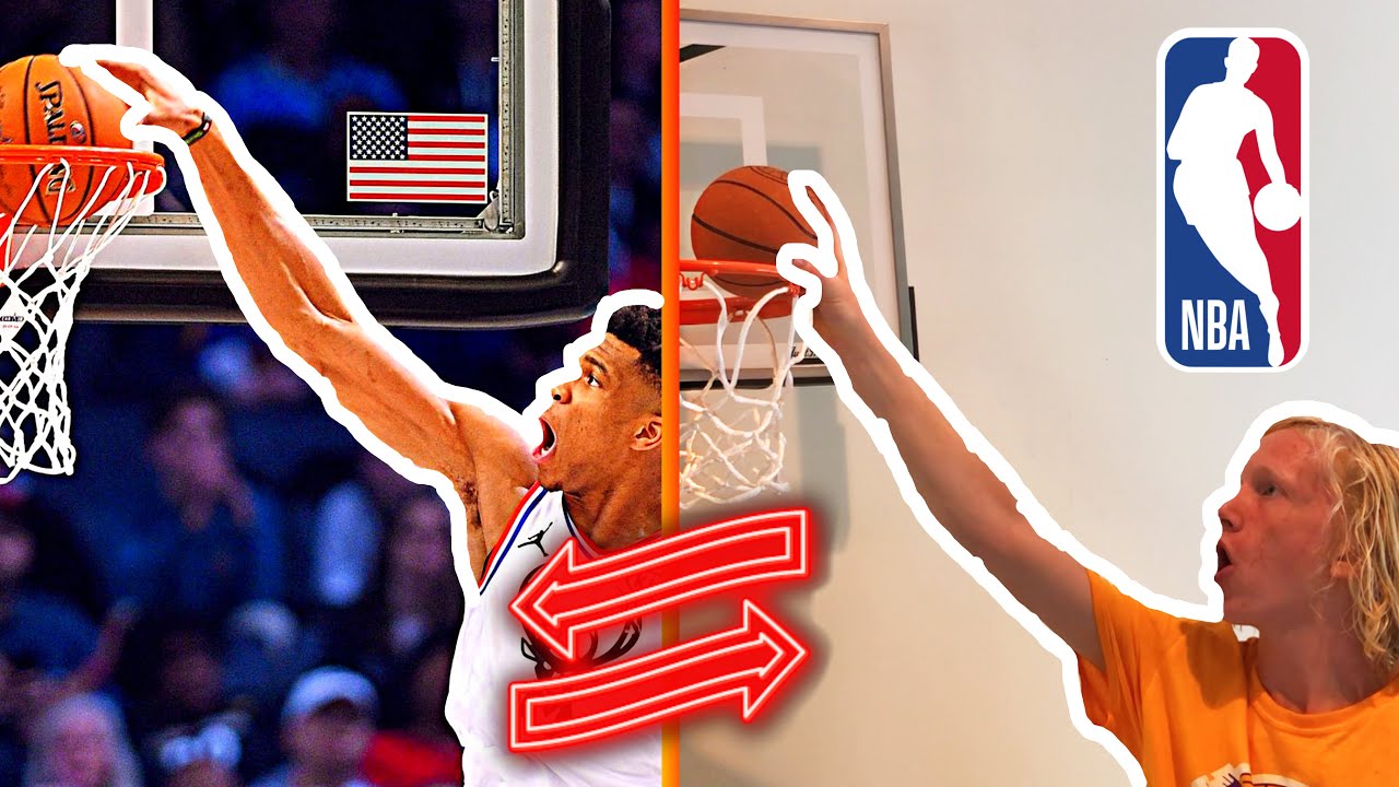 Remaking The Best NBA Dunks On My Mini Basketball Hoop! - BASKETBALL CHALLENGE