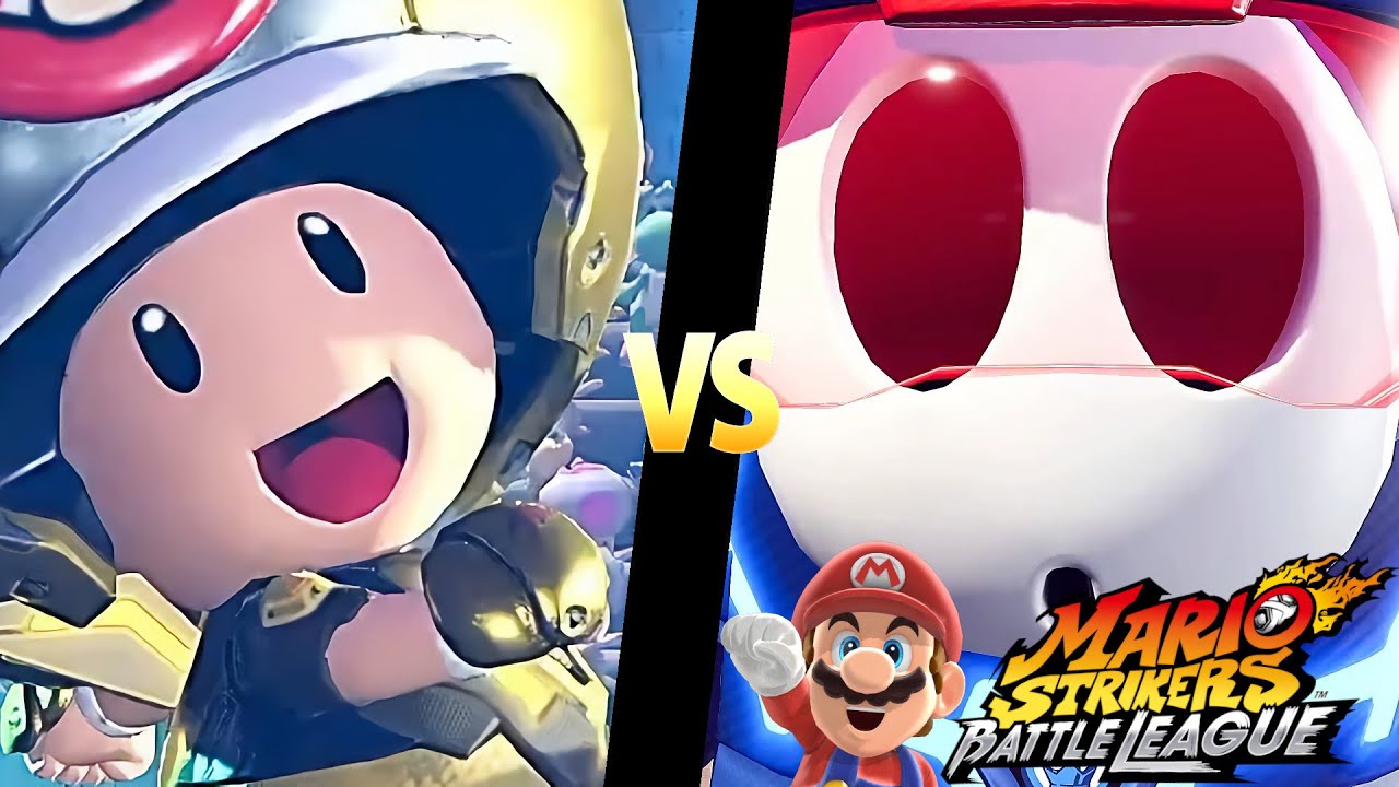 Mario Strikers Battle League Team Toad vs Team Shy Guy in Desert Ruin