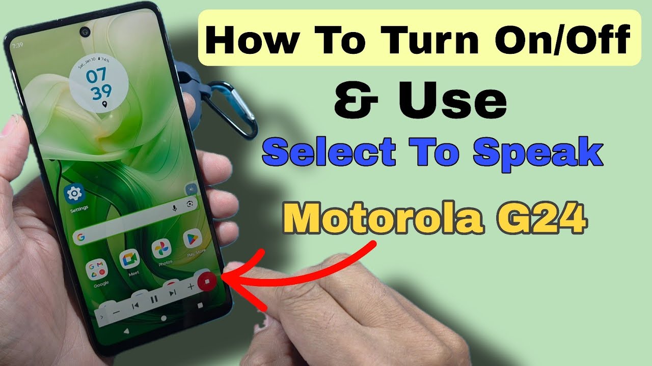How to Turn On/Off Select to Speak Motorola G24 | Motorola G24 select to speak enable disable