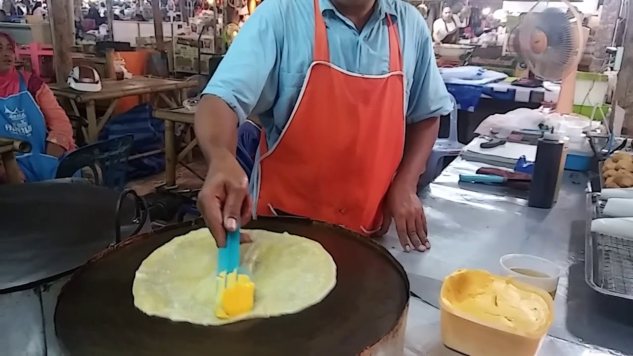 How to Make Crepe Pumpink @ Floating Market Hatyai Thailand 2017