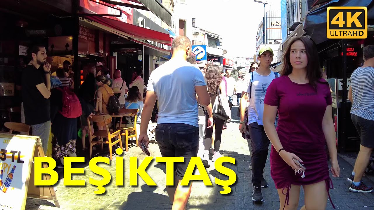 Istanbul Beşiktaş Walking Tour 4K UHD 50fps | Beşiktaş Çarşı