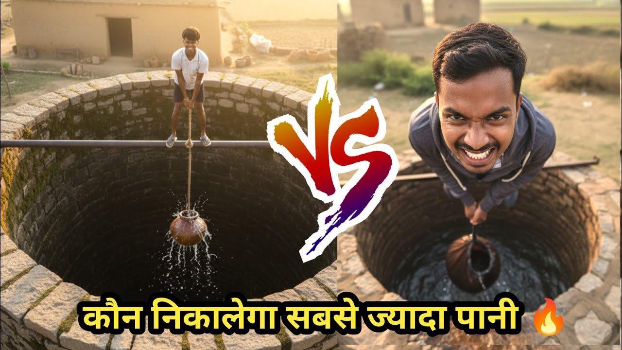 Epic Water pulling up Challenge🔥कुएँ से कौन निकालेगा सबसे ज़्यादा पानी? 😱🔥 I MR. CHALLENGER
