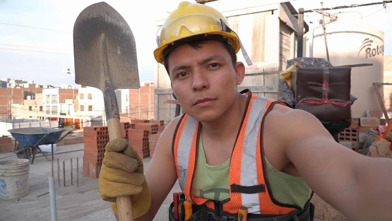 Trabajando palaneando arena por 1 día