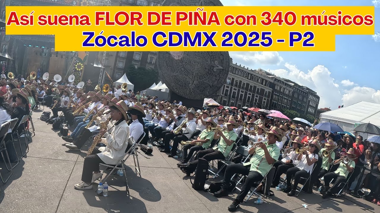 CONCIERTO masivo de 340 músicos oaxaqueños que paralizó el Zócalo CDMX