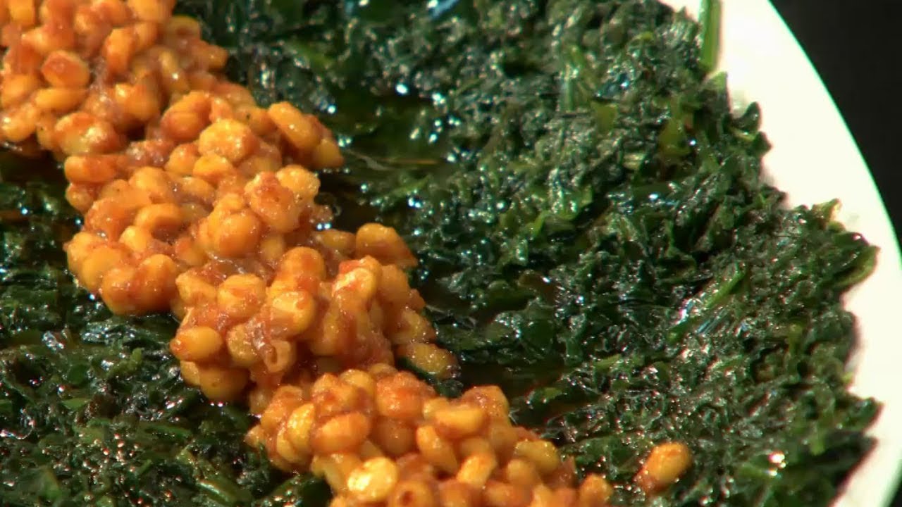 Ashpazi -  Sabzi Palak Ba Dal Nakhod  - آشپزی - سبزی پالک با دال نخود