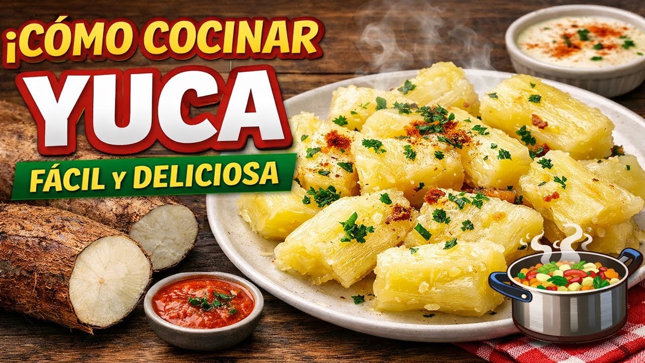 Como cocinar yuca receta f&aacute;cil