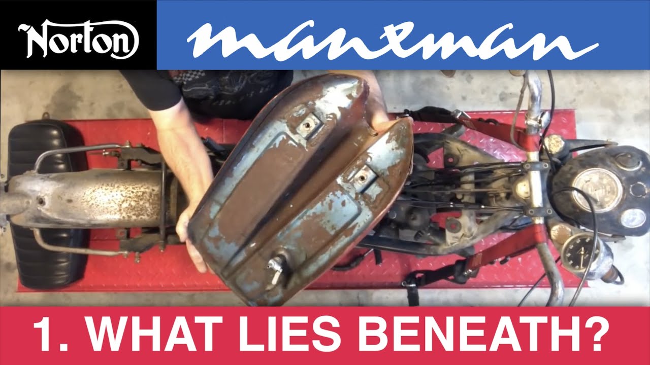 First Production 1961 Norton Manxman 650 restoration (1) - what lies beneath?