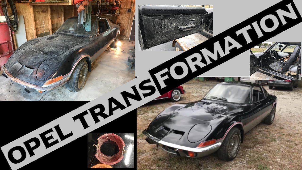 Filthy Opel GT gets first cleaning in 30+ years.