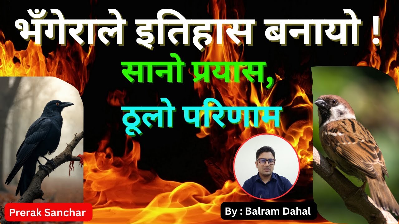 सानो हुँ भनेर हार मान्नु हुँदैन | काग र भँगेराको कथा | Prerak Sanchar ||