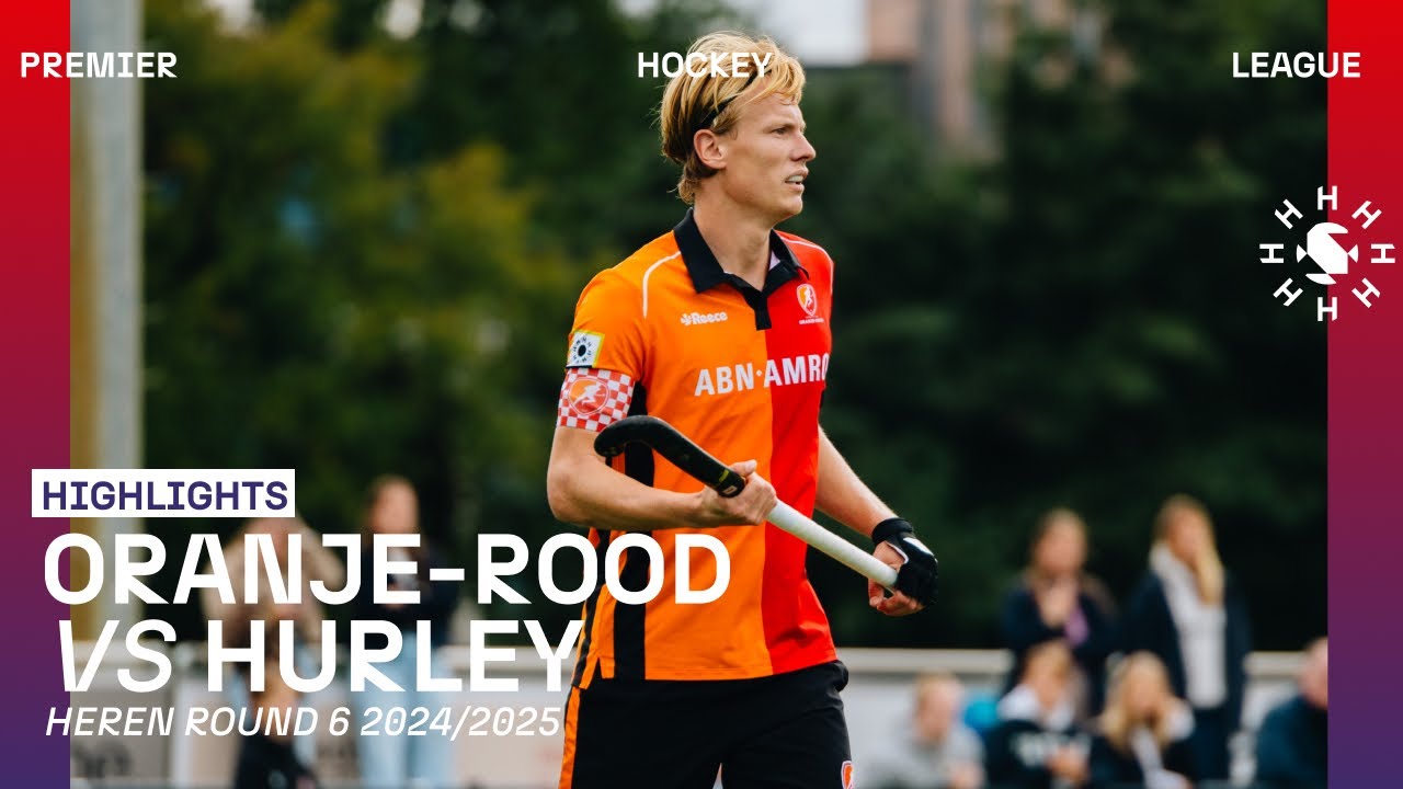 Oranje-Rood - Hurley 🏑 Tulp Hoofdklasse Heren ‘24/’25 RONDE 6 | Samenvatting