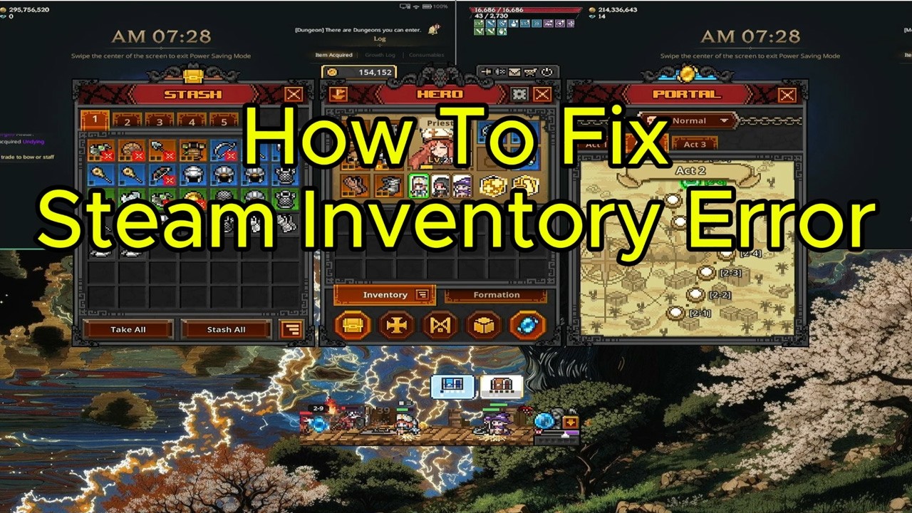 How to fix steam inventory error on Task Bar Hero: TBH