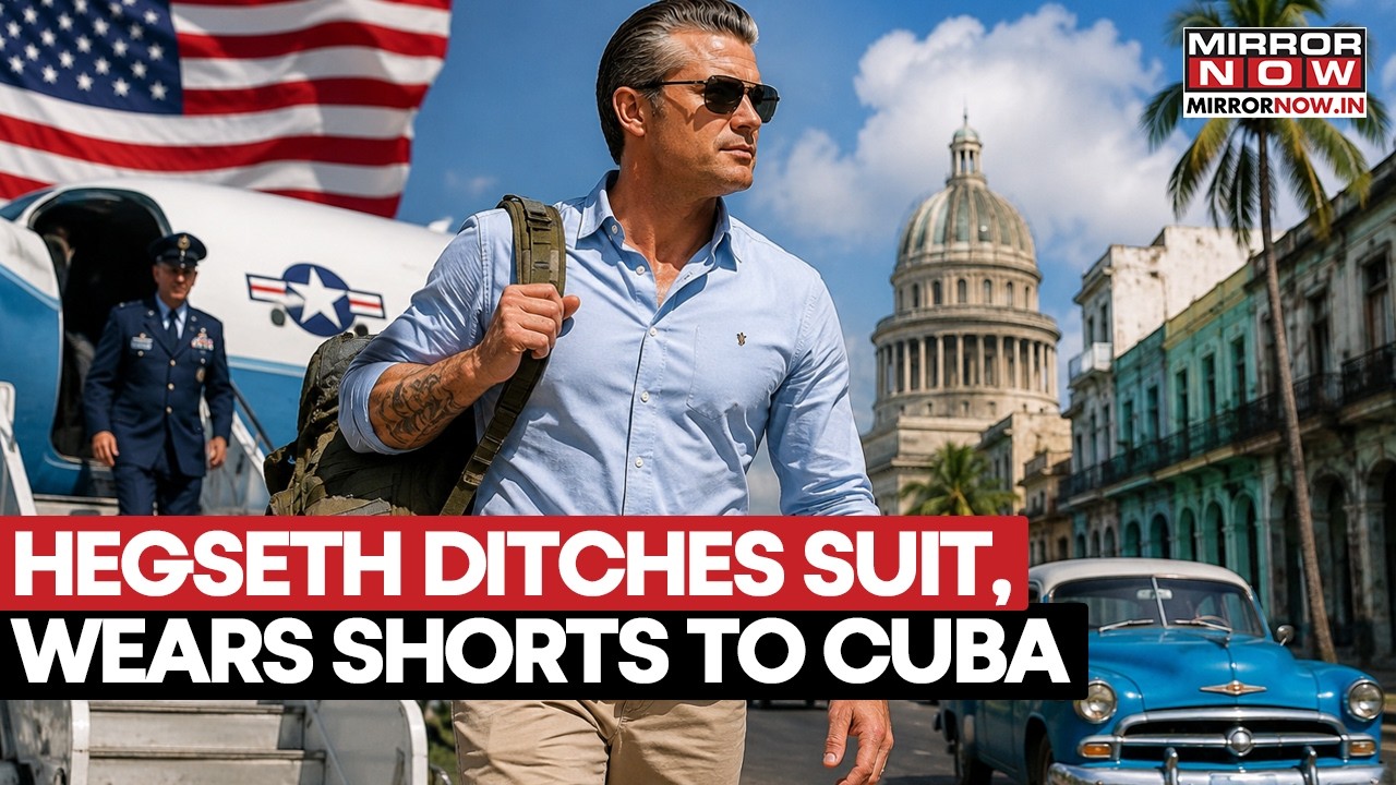 Pete Hegseth Lands in Cuba in Shorts, Joins Troops | Tensions Rise in Caribbean | Watch