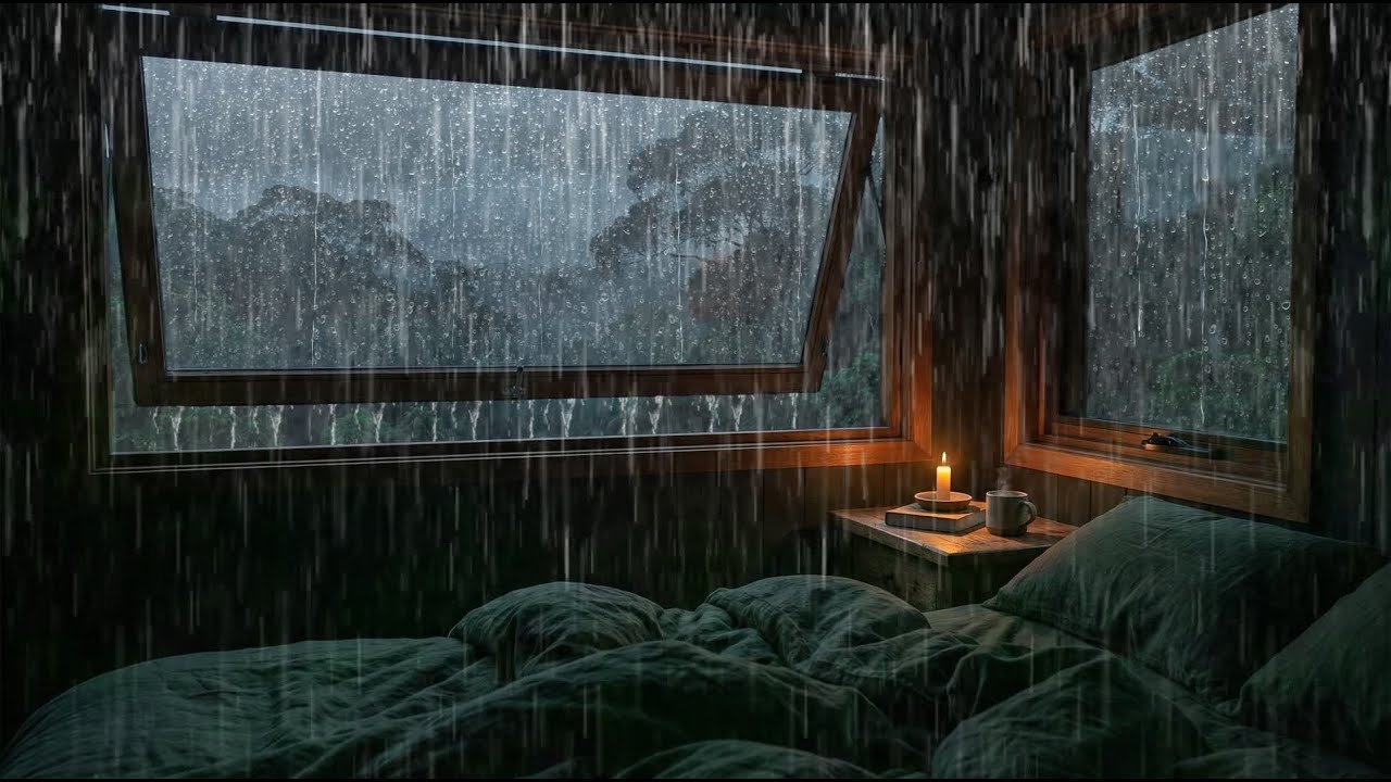 Rain for sleeping - Fall asleep faster With Rain & Thunder Sounds - Insomnia & Anxiety Relief