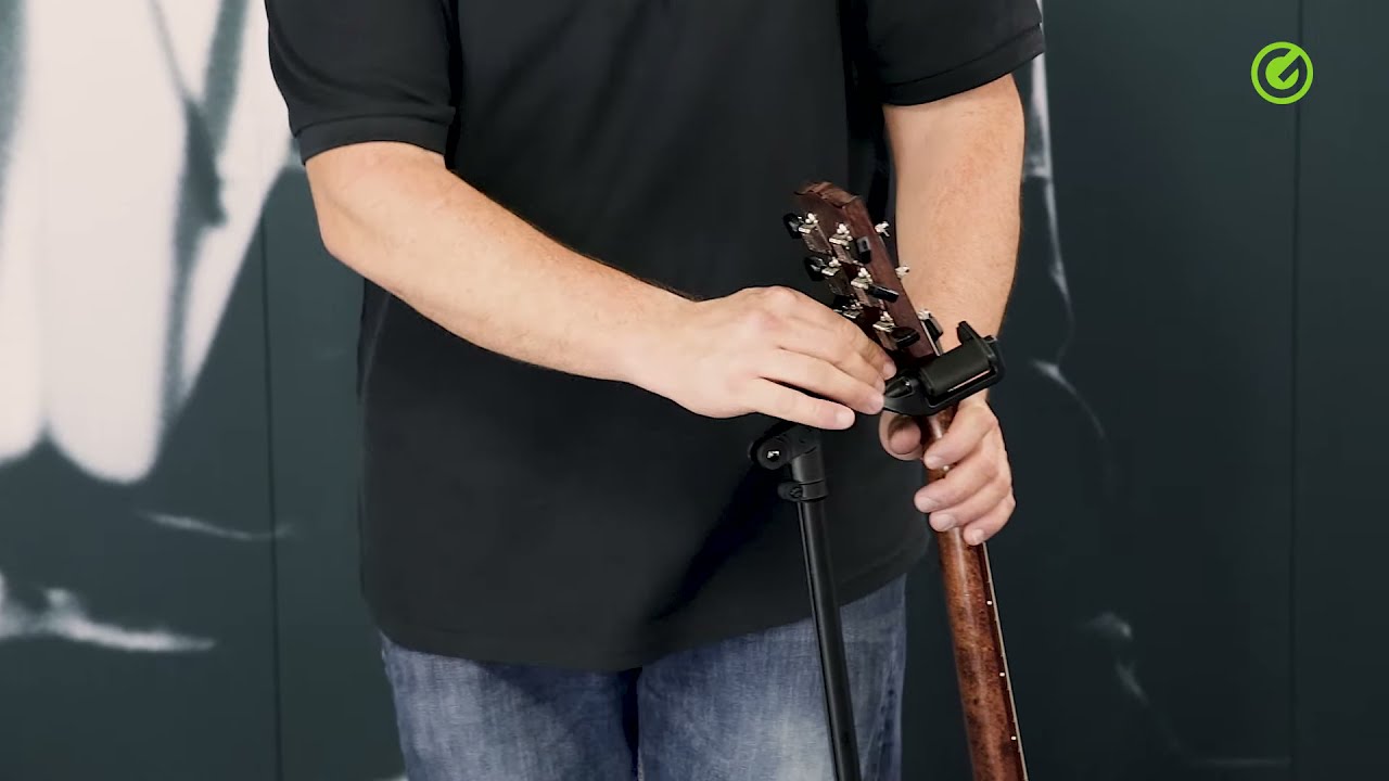 Gravity GS 01 NHB — складная стойка для гитары с креплением на шею