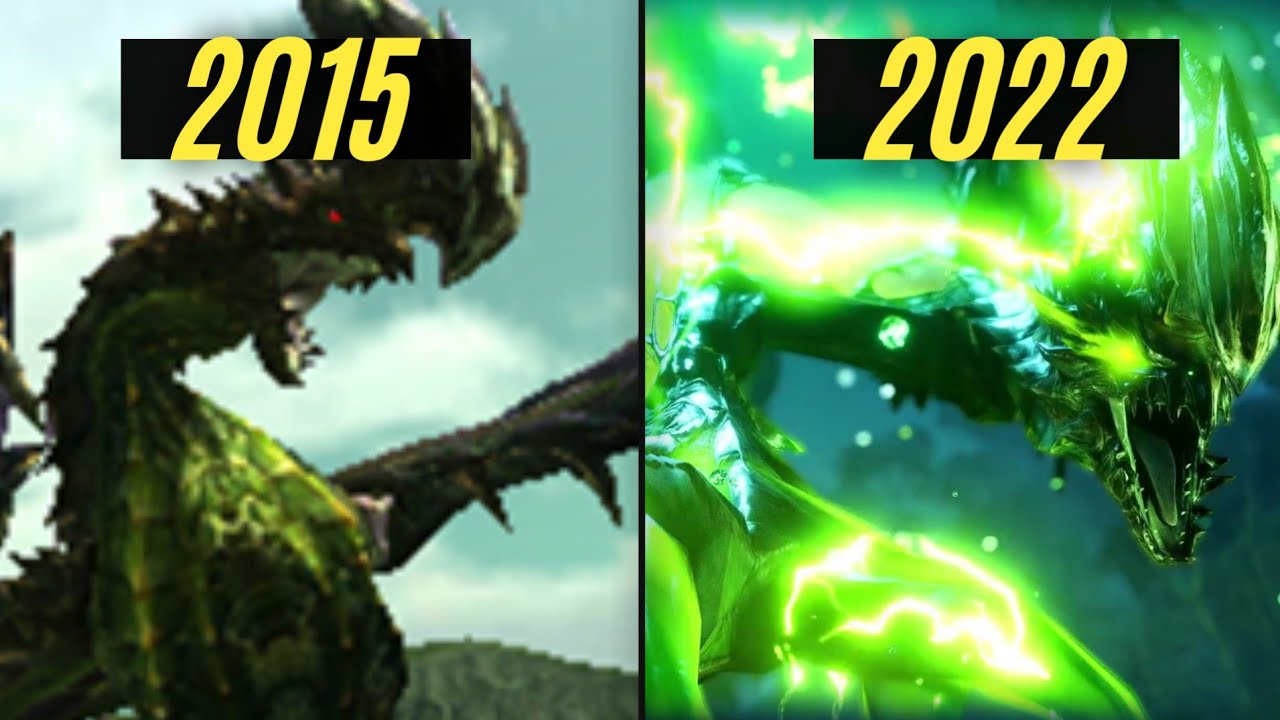 Astalos Evolution in Monster Hunter イゼクス モンスターハンターでの進化2015 - 2022