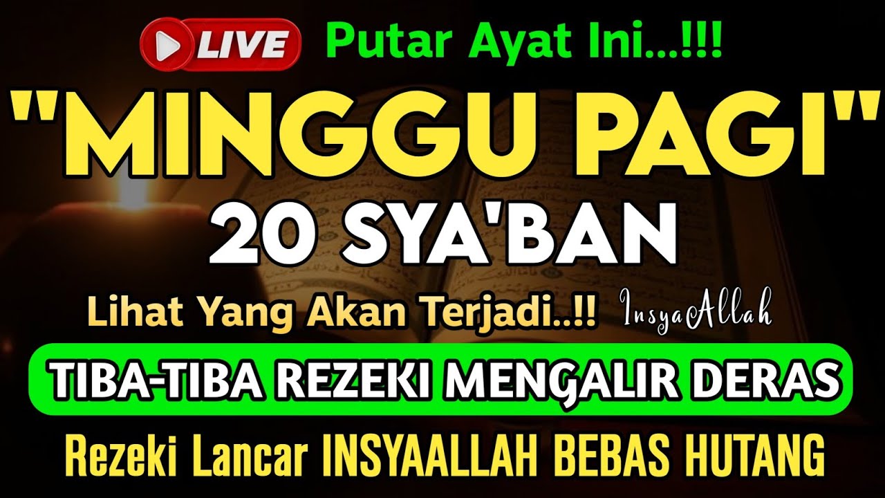 Putar Ayat ini Di Bulan Sya'ban - Segala Hajad Dikabulkan, Rezeki Mengalir Deras, Aamiin