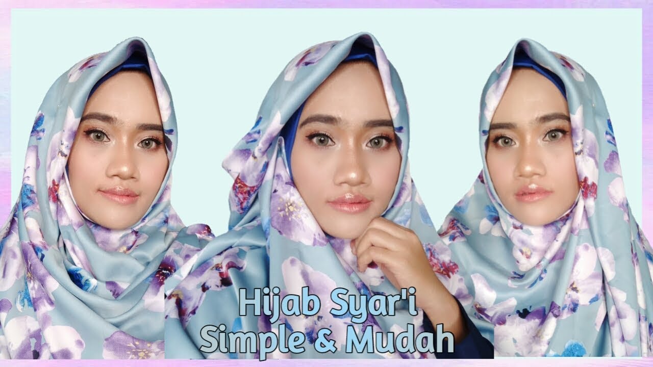 Tutorial hijab syari simple