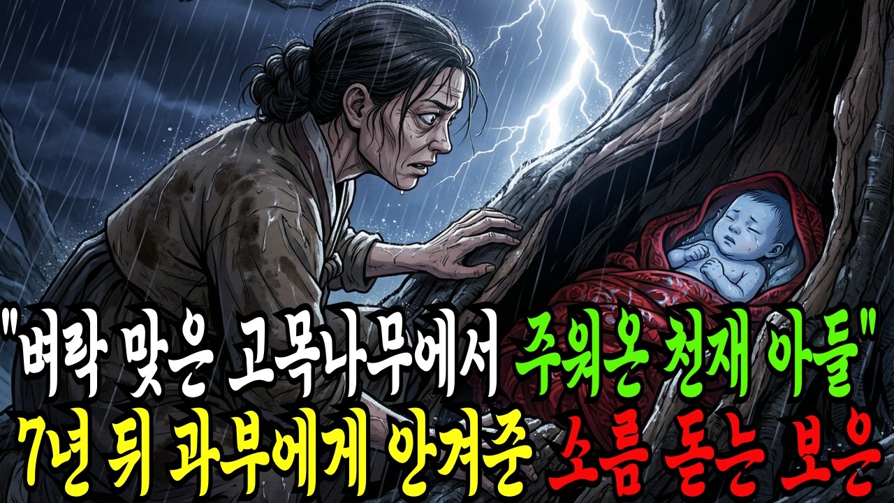 벼락 맞은 고목나무에서 주워 온 천재 아들, 7년 뒤 과부에게 안겨준 소름 돋는 보은